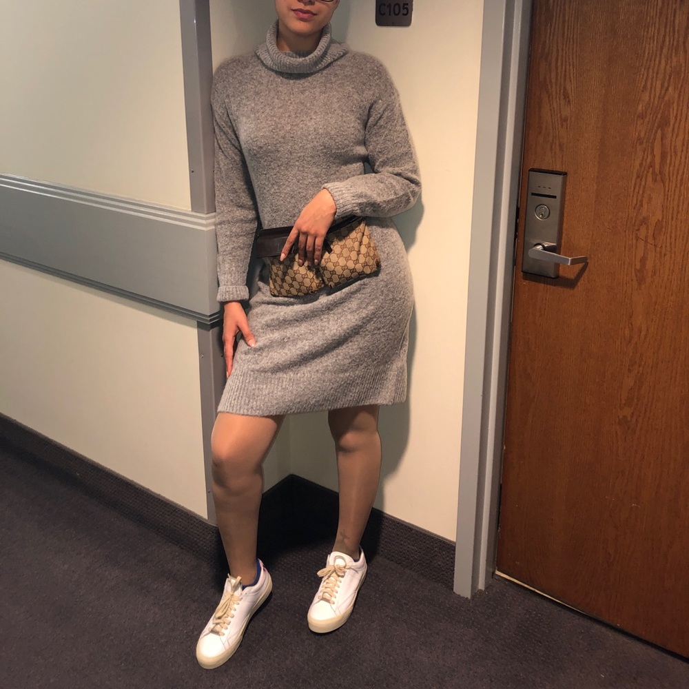 GREY SWEATER DRESS